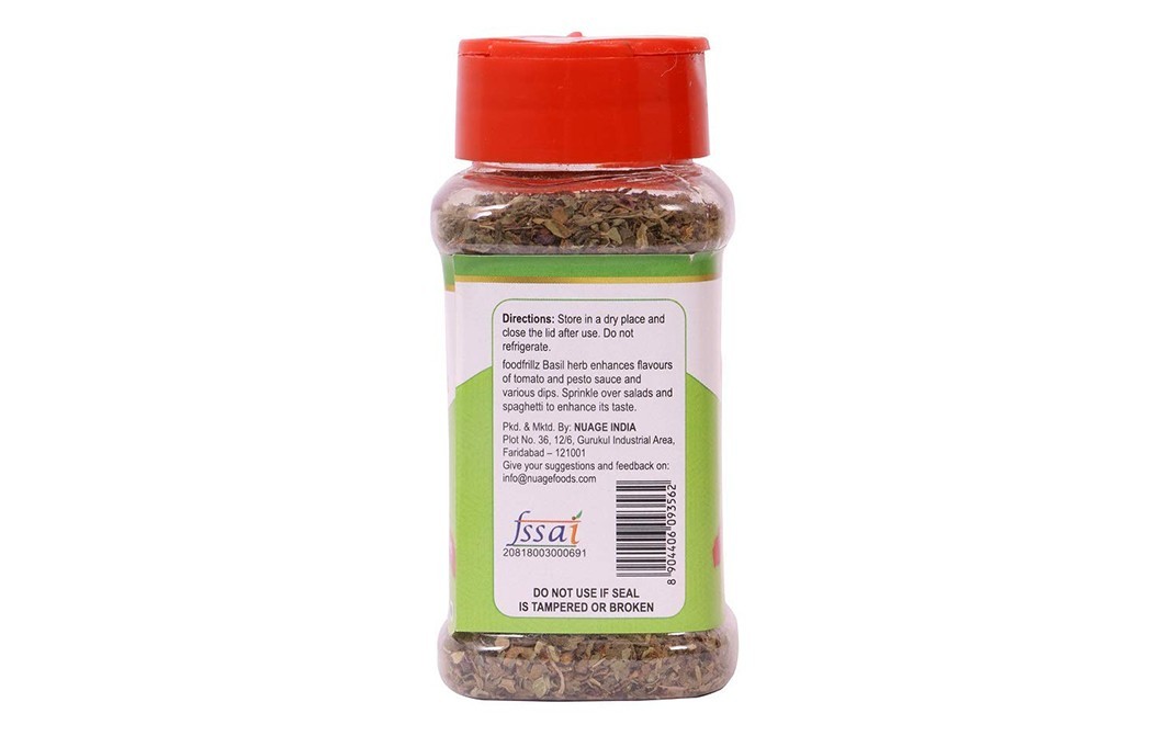 Foodfrillz Basil Herbs    Plastic Jar  25 grams